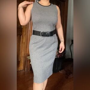 Lauren Ralph Lauren Black and White Herringbone Dress